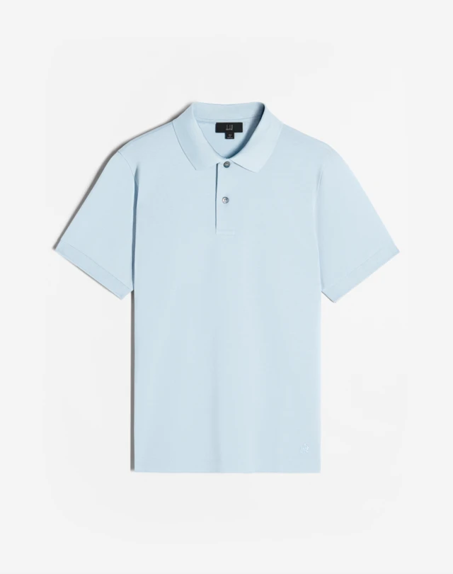DUNHILL Alfred Dunhill Insignia Cotton Short Sleeve Polo POLOS Man f