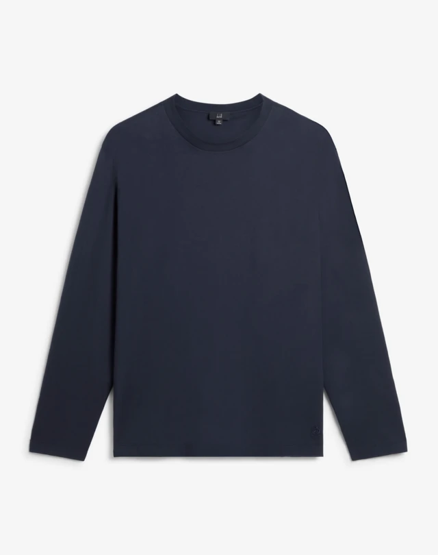 Men's Ink Alfred Dunhill Insignia Cotton Long Sleeve T Shirt | dunhill UK