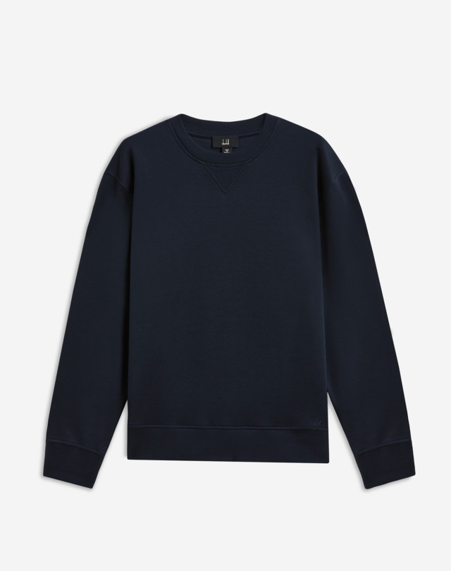 Men's Ink Alfred Dunhill Insignia Cotton Silk Sweatshirt | dunhill US ...