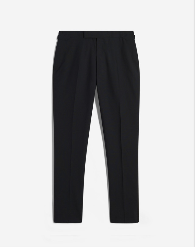 DUNHILL Wool Barathea Society Evening Trousers FORMAL TROUSERS Man f