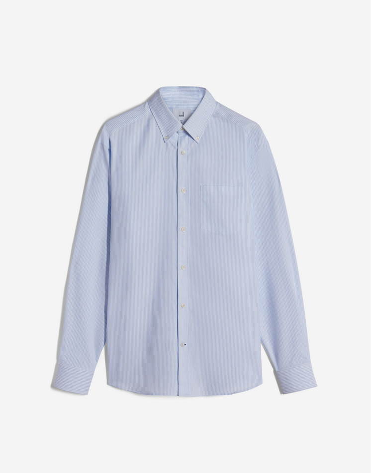 DUNHILL LONG SLEEVE CASUAL SHIRTS Man Cotton Stripe Button Down Shirt f