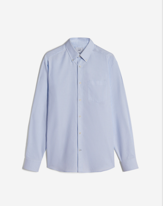 DUNHILL Cotton Stripe Button Down Shirt LONG SLEEVE CASUAL SHIRTS Man f