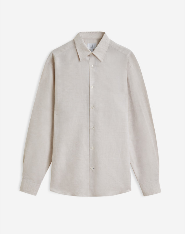 DUNHILL Camicia classica in misto lino CAMICIE CASUAL MANICHE LUNGHE Uomo f