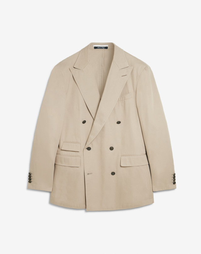 DUNHILL Cotton Cashmere Cavendish Double Breasted Jacket With Gunmetal Buttons BLAZER Man f