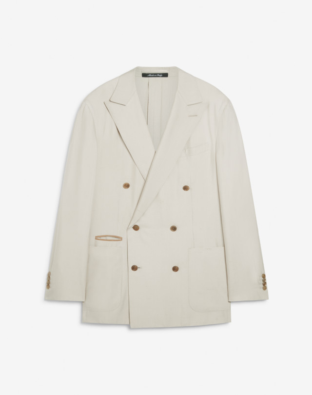 DUNHILL Silk Dupioni Cavendish Double Breasted Sports Coat BLAZER Man f