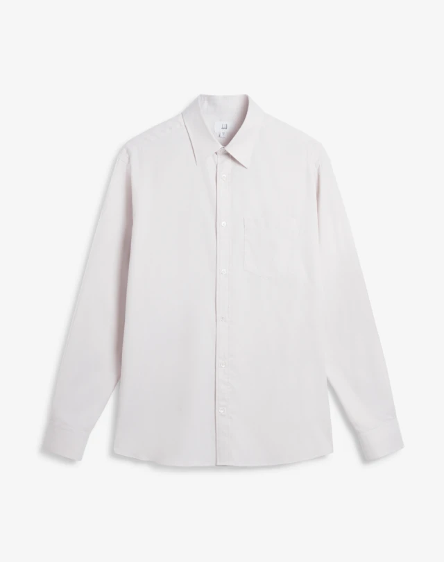 DUNHILL Basket Weave Cotton Long Sleeve Button Down Shirt LONG SLEEVE CASUAL SHIRTS Man f