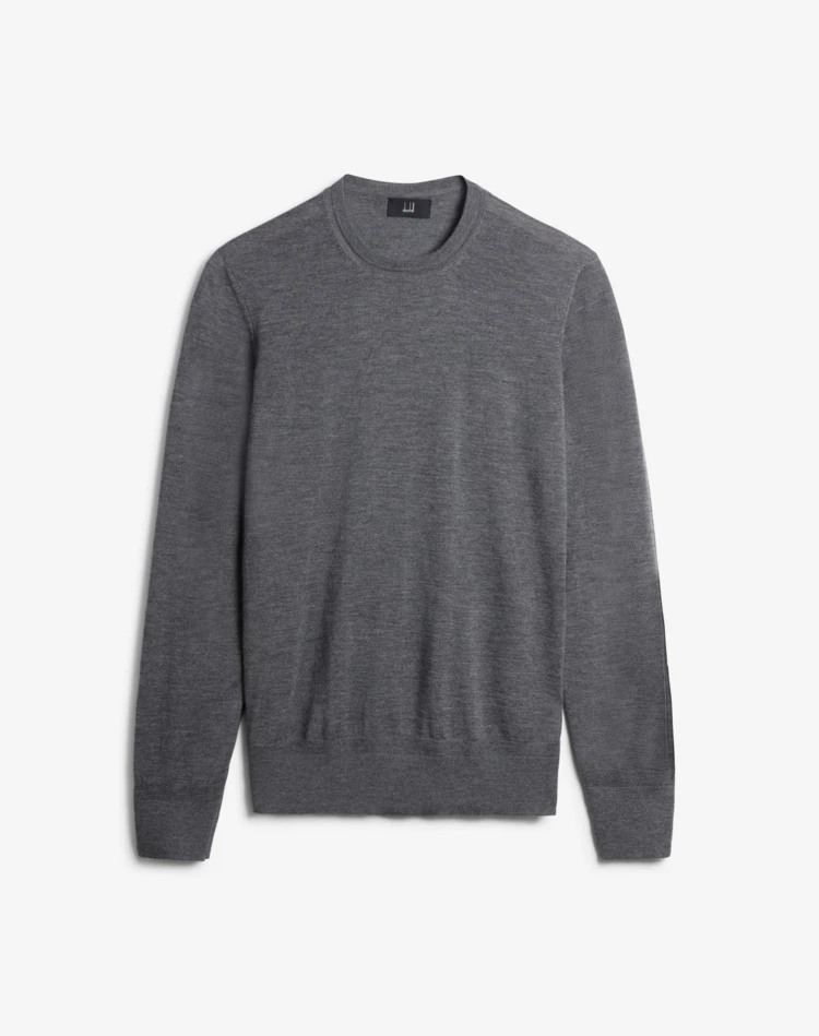 DUNHILL JUMPERS Man Superfine Cashmere Crew Neck Jumper
 f