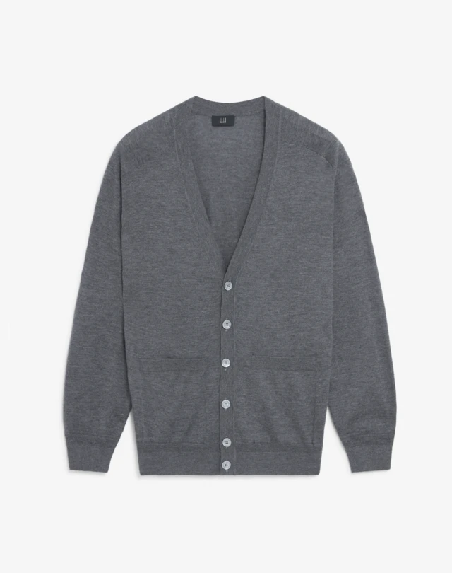 DUNHILL Superfine Cashmere Cardigan CARDIGANS Man f
