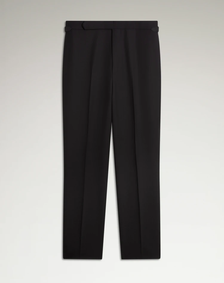 DUNHILL FORMAL TROUSERS Man Barathea Flat Front Evening Trousers f