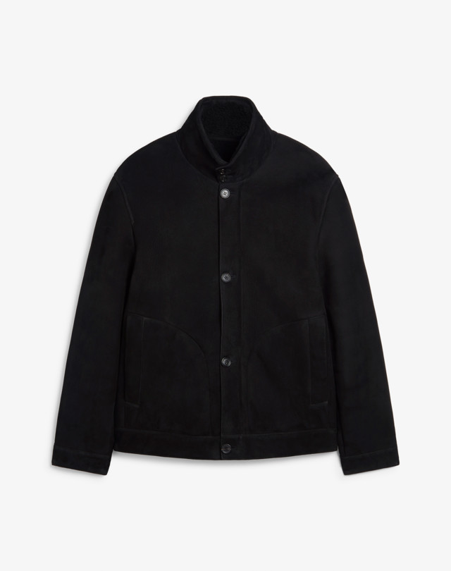 DUNHILL Shearling Harrington Jacket LEATHER JACKETS Man f