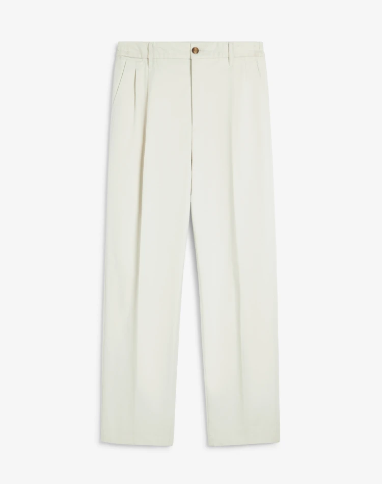 DUNHILL CHINOS Man Cotton Gabardine Double Pleat Chinos f