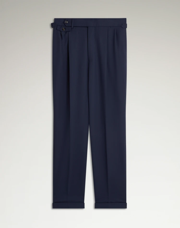 DUNHILL FORMAL TROUSERS Man Tropical Virgin Wool Flat Front Trousers f