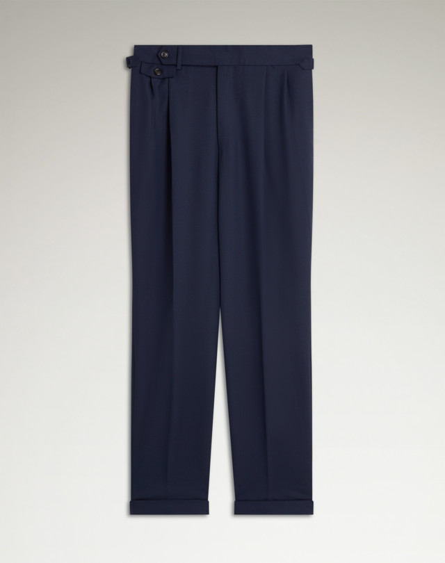 DUNHILL Tropical Virgin Wool Flat Front Trousers FORMAL TROUSERS Man f