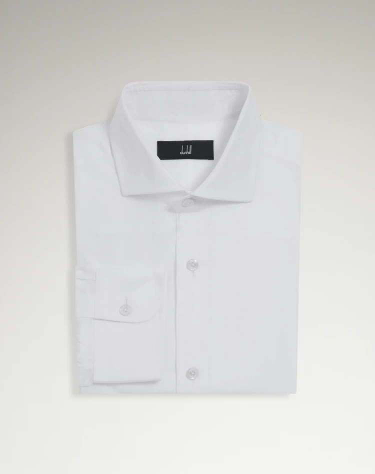 DUNHILL FORMAL SHIRTS Man Cotton Poplin Spread Collar Shirt f