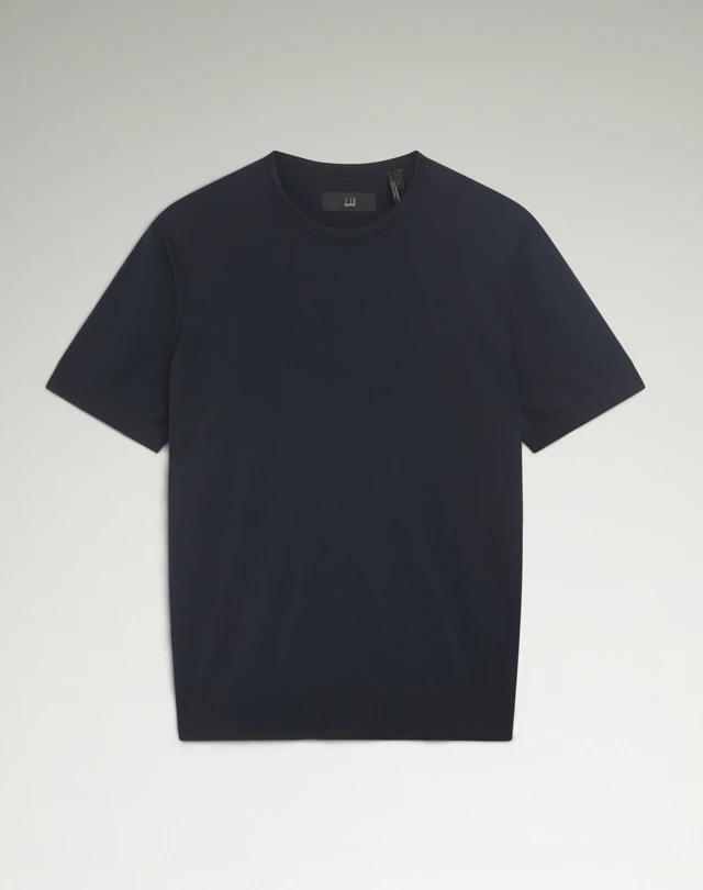 DUNHILL Sea Island Cotton Short Sleeve T-Shirt T-SHIRTS Man f