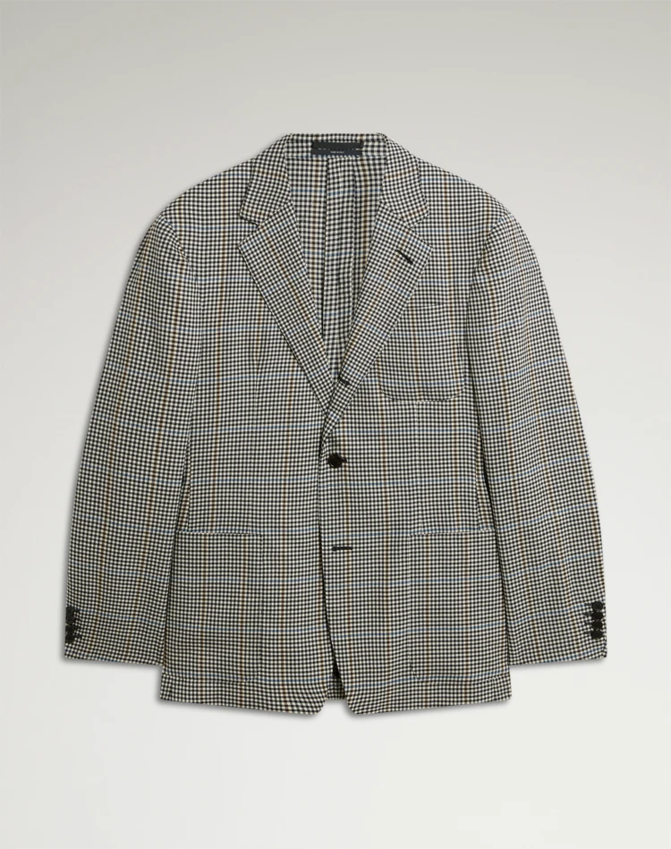 DUNHILL BLAZERS Man Merino Wool Gingham Cavendish Jacket f