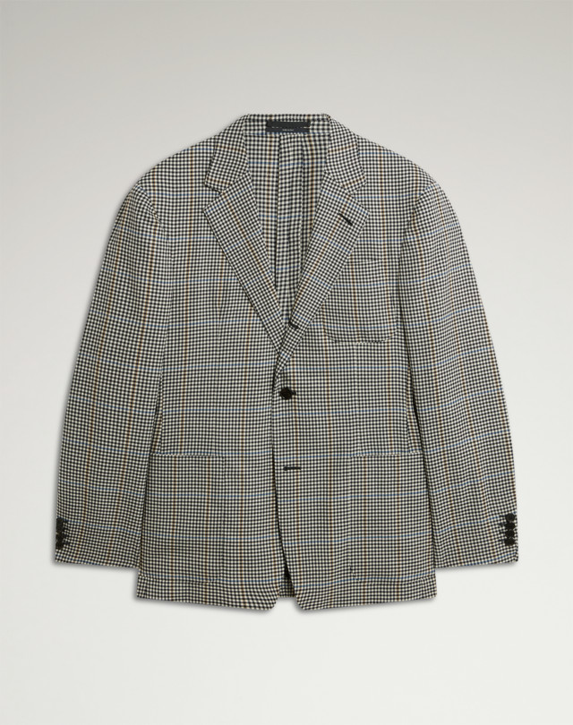 DUNHILL メリノウール ギンガム キャベンディッシュ ジャケット ブレザー メンズ f