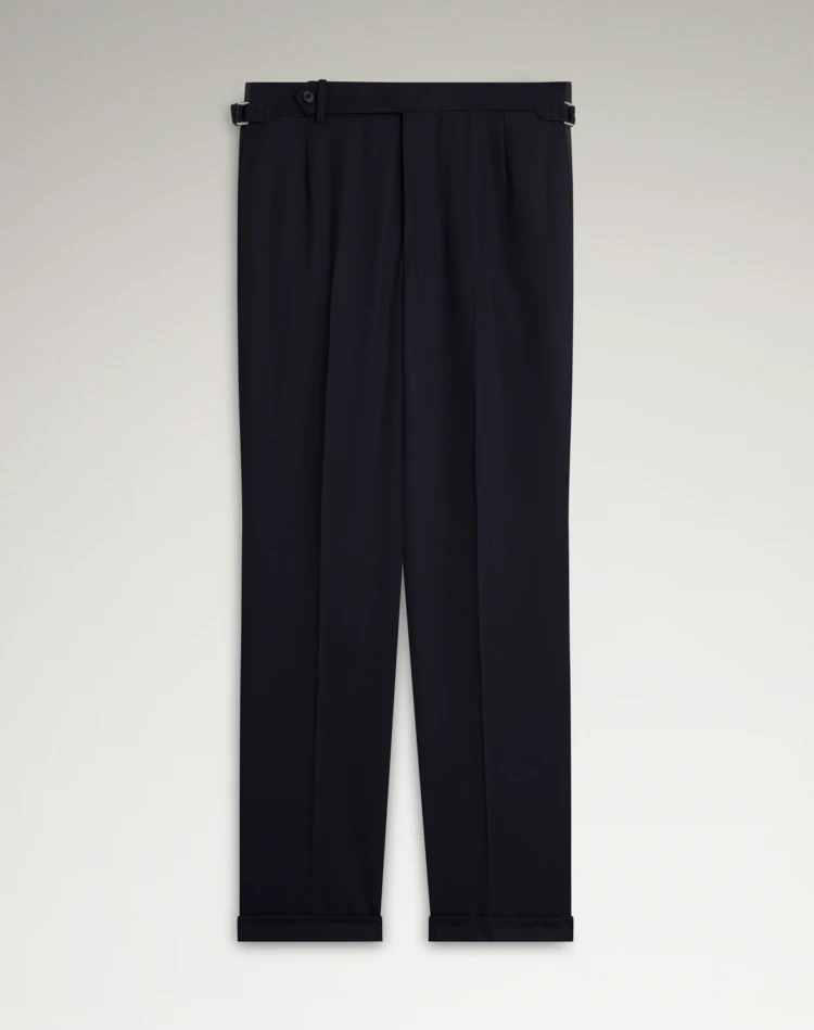 DUNHILL FORMAL TROUSERS Man Wool High Twist Flat Front Trouser f