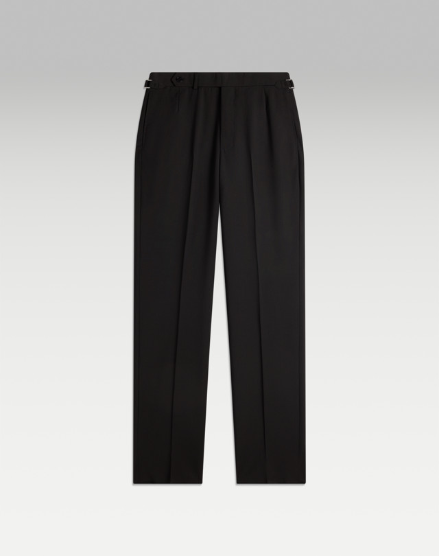 DUNHILL Tropical Wool Glen Check Flat Front Trouser FORMAL TROUSERS Man f