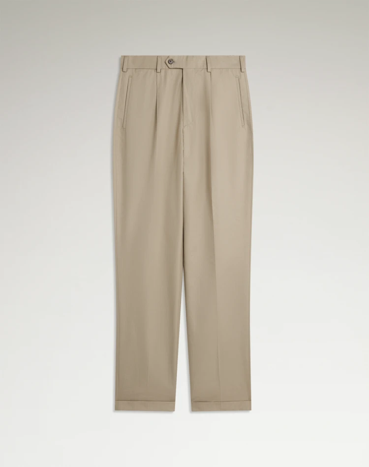 DUNHILL PANTALONS HABILLÉS Homme Pantalon à pli en coton et en soie à chevrons f