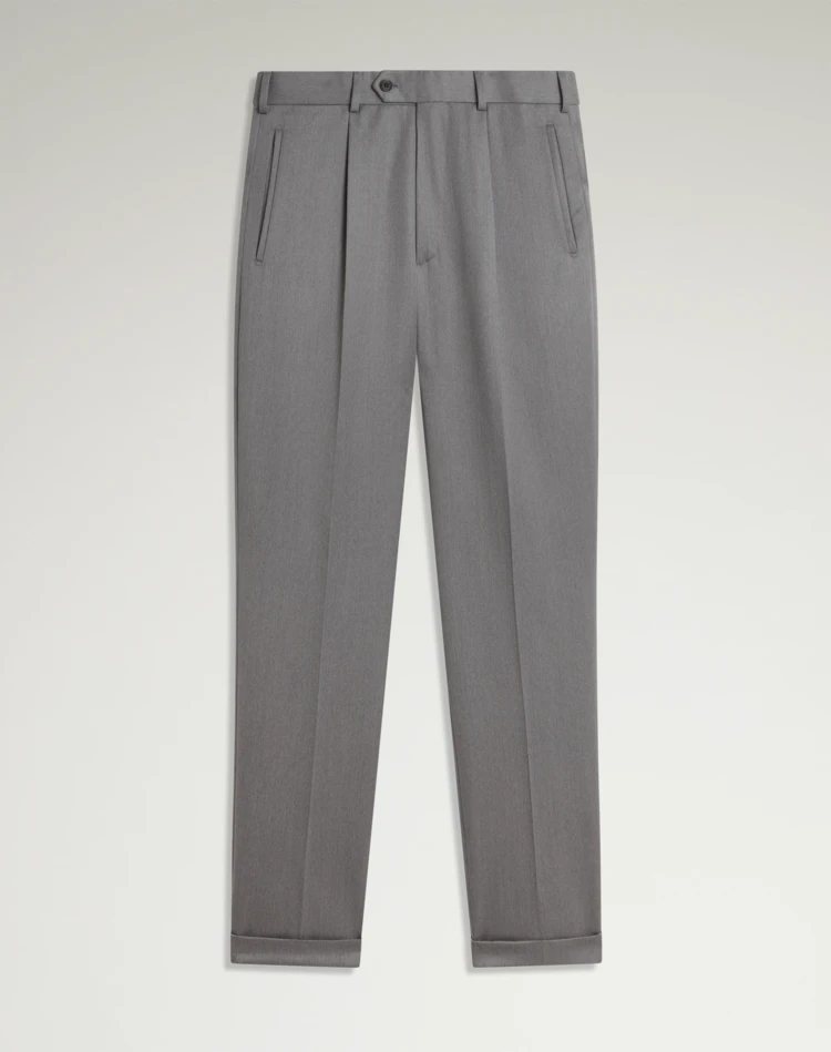 DUNHILL FORMAL TROUSERS Man Wool Twill Single Pleat Trousers f