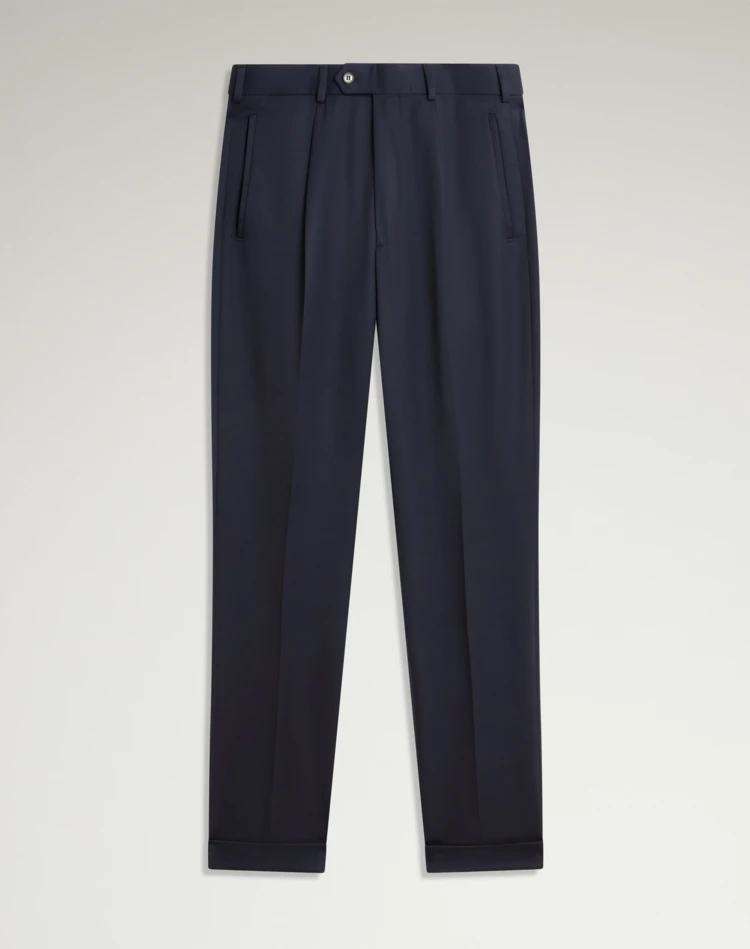 DUNHILL FORMAL TROUSERS Man Wool Twill Single Pleat Trousers f