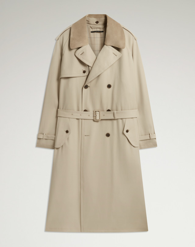 DUNHILL Merino Wool Trench Coat TRENCH COATS Man f