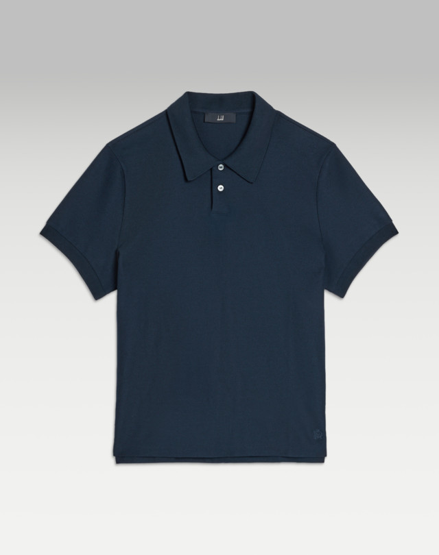 DUNHILL AD Cypher Cotton Pique Short Sleeve Polo POLOS Man f