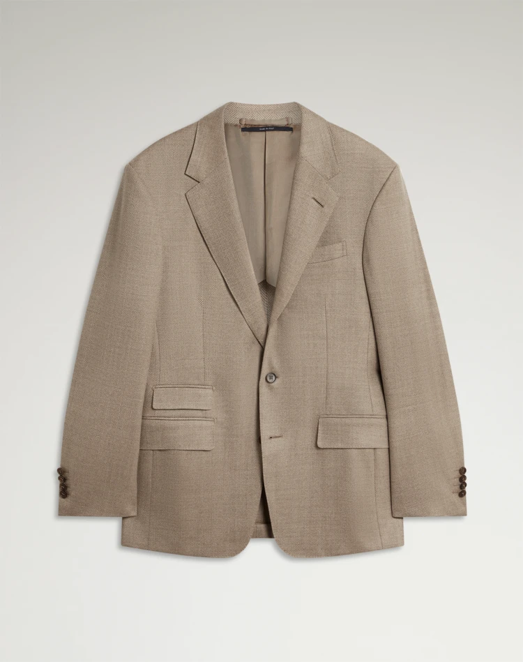 DUNHILL ブレザー メンズ ウール ヘリンボーン フランネル ボードン ジャケット f