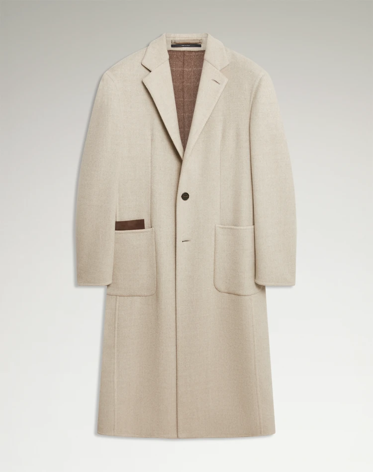 DUNHILL TOP COATS Man Merino Wool Double Face Chesterfield Coat f