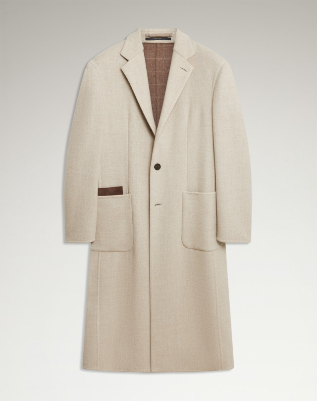 DUNHILL Merino Wool Double Face Chesterfield Coat TOP COATS Man f