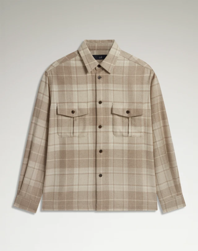DUNHILL Cashmere Tartan Overshirt LONG SLEEVE CASUAL SHIRTS Man f