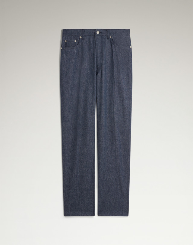 DUNHILL Wool Cotton Denim 5 Pocket Trousers JEANS Man f
