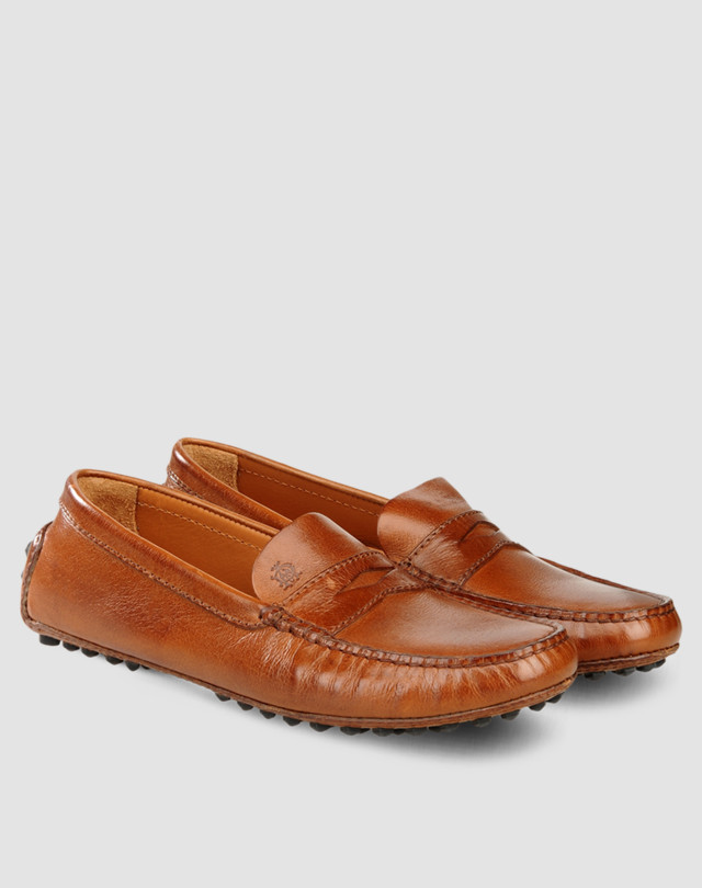 DUNHILL Mocassin de Conduite « Saddle » en Cuir Mocassins & Chaussures bateau Homme f