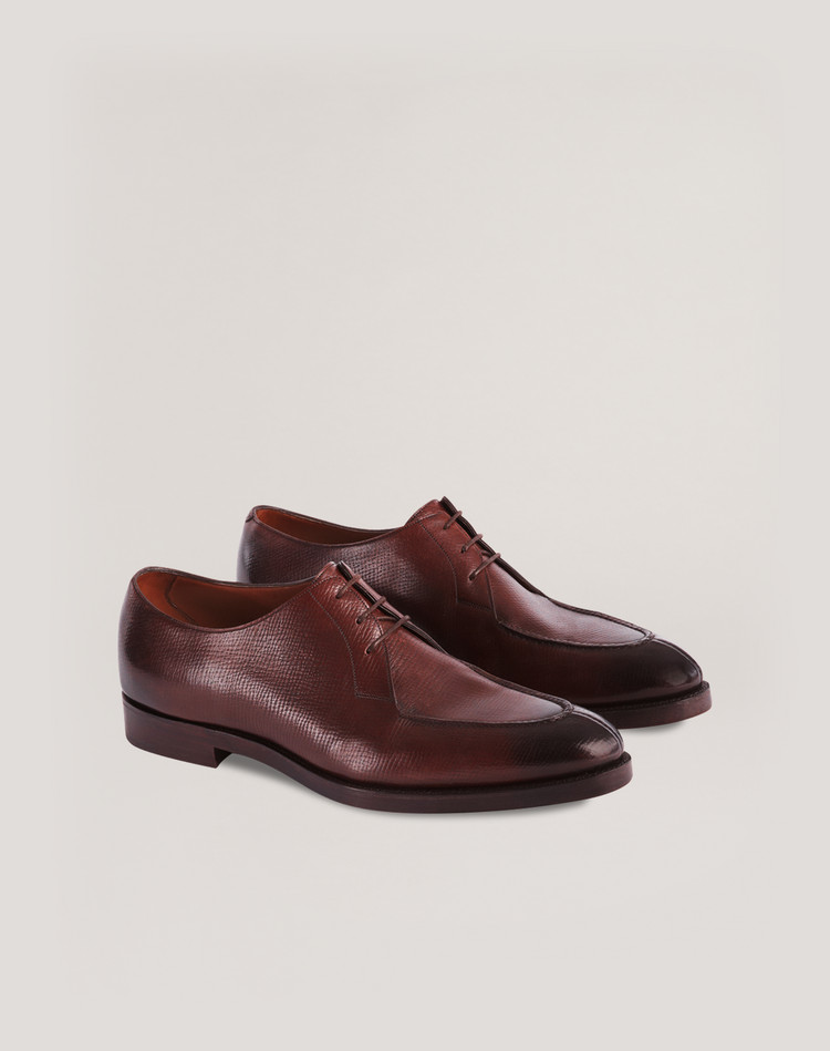 Brown Handmade Split Toe Derby Shoe 