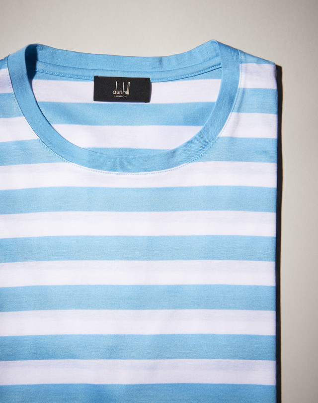 DUNHILL ボーティングストライプコットンTシャツ ポロ メンズ f