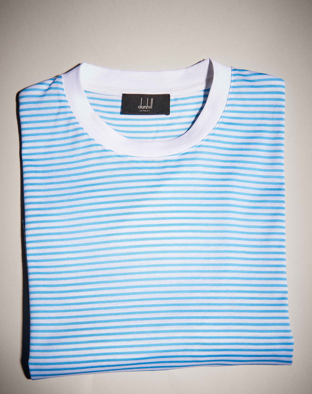 DUNHILL ストライプコットンTシャツ Tシャツ メンズ f
