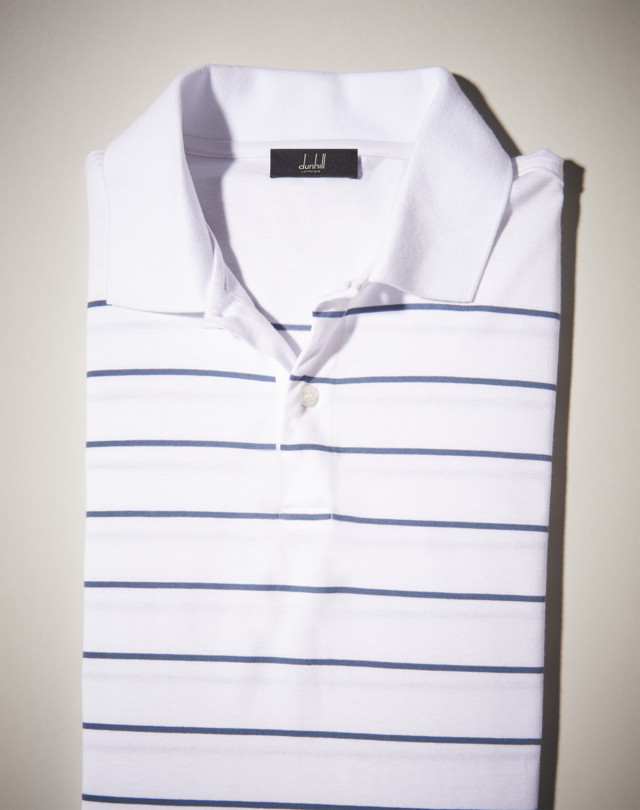 DUNHILL Breton Stripe Cotton Polo Shirt POLOS Man f