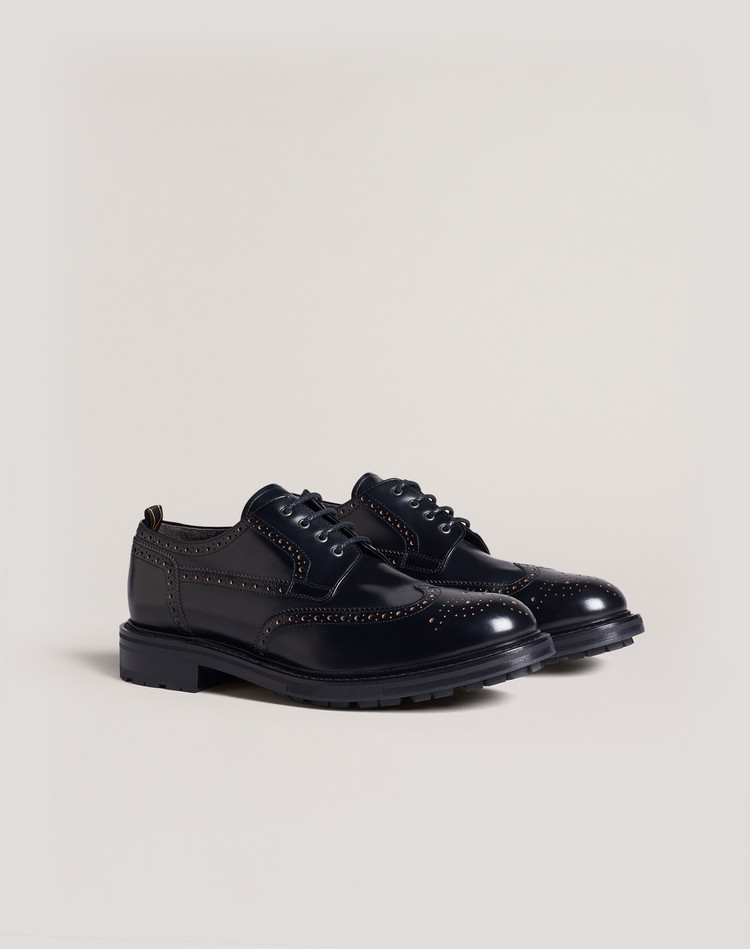 Men's Black Country Brogue Lace Up 