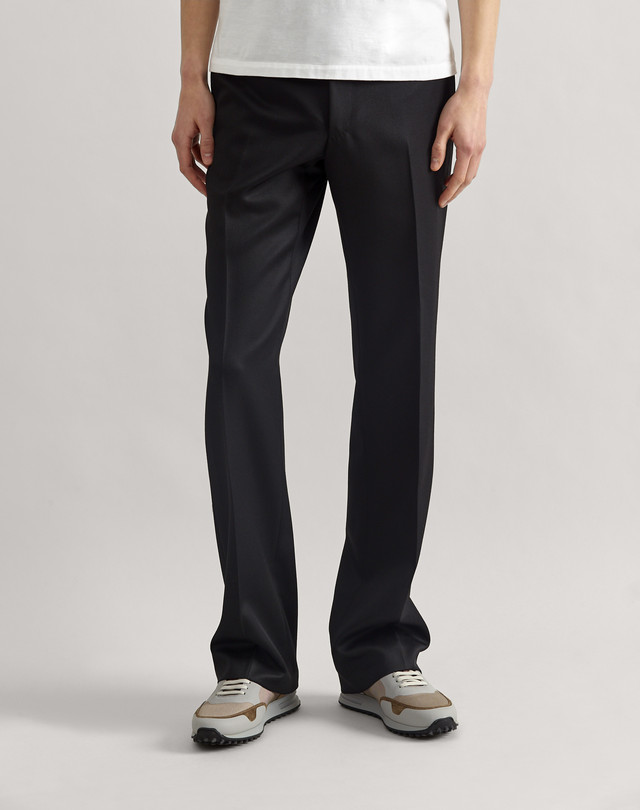 mens bootcut black trousers