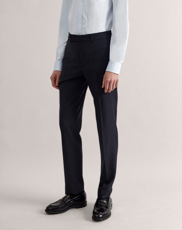 DUNHILL Kensington Fit Glen Check Wool Trouser FORMAL TROUSERS Man f
