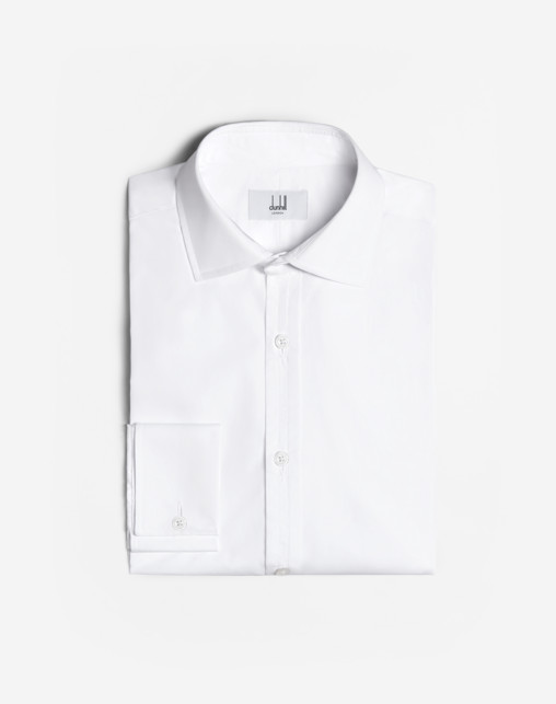 men's white double cuff shirt