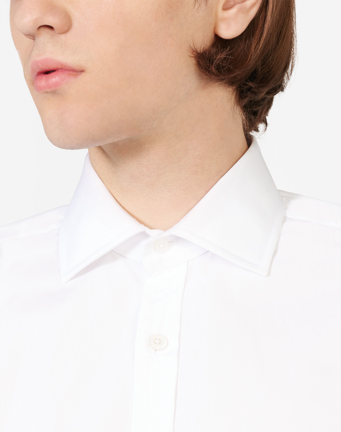 men's white double cuff shirt