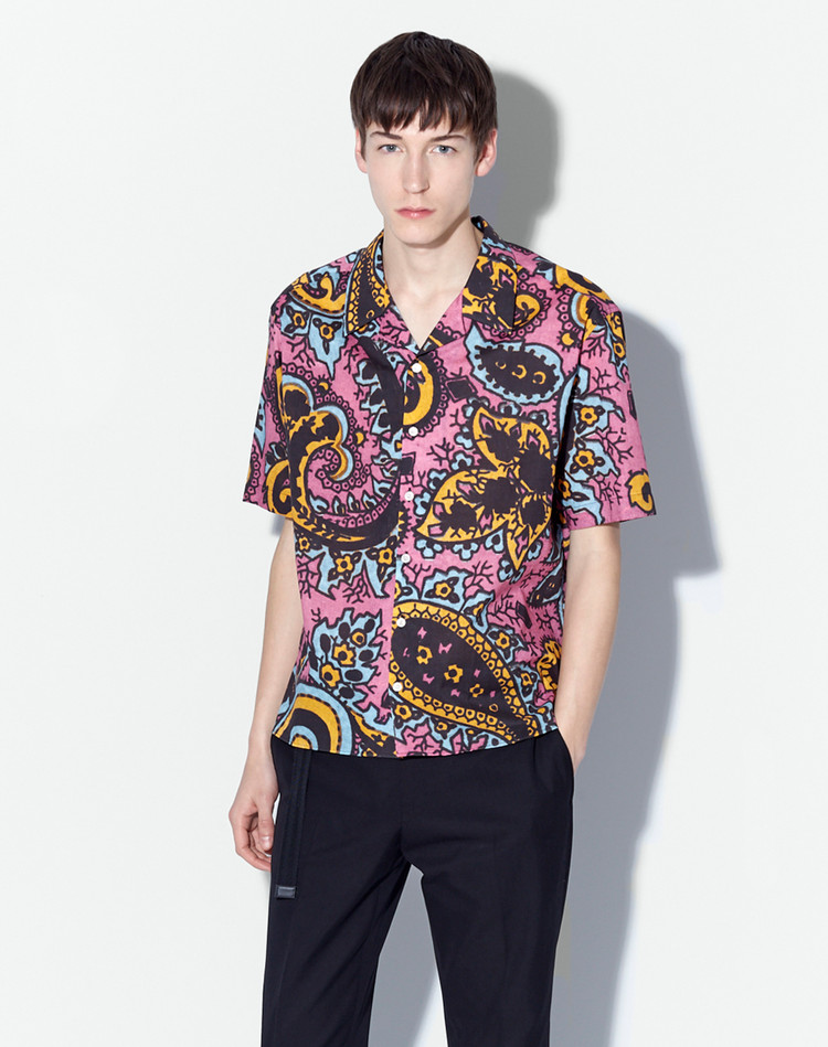 Paisley Print Short-Sleeved Lounge Shirt DUNHILL SHORT SLEEVE CASUAL SHIRTS Man Paisley Print Short-Sleeved Lounge Shirt f