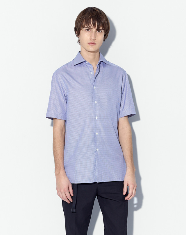 DUNHILL Puppytooth Print Short-Sleeved Shirt SHORT SLEEVE CASUAL SHIRTS Man f
