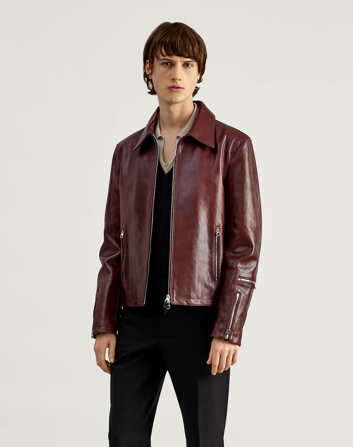Calfskin jacket mens deals