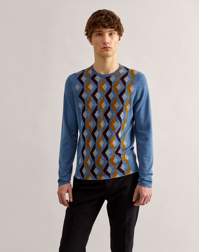 DUNHILL Engine-Turn Crew Neck Jumper JUMPERS Man f