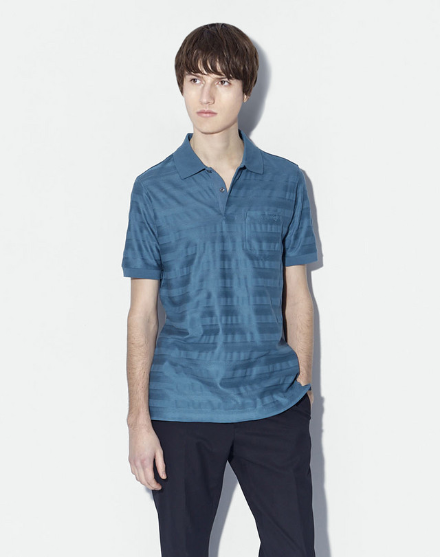 DUNHILL Textured Stripe Polo POLOS Man f
