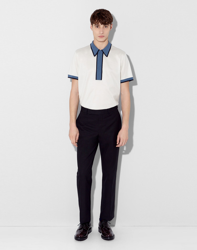 dunhill long placket polo