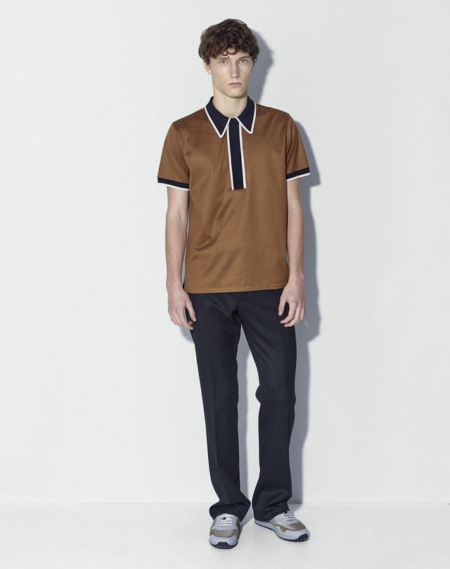 dunhill long placket polo